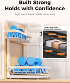 2-Pack Adjustable Height Two-Tier Under-Sink Organizer and Storage Solution