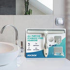 Effortless Cleaning with Our All-Purpose Stainless Steel Shower Squeegee - Includes 2 Adhesive Hooks for Convenient Storage