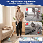 Carpet Rake for Pet Hair Removal: Adjustable 54" Handle No Bending
