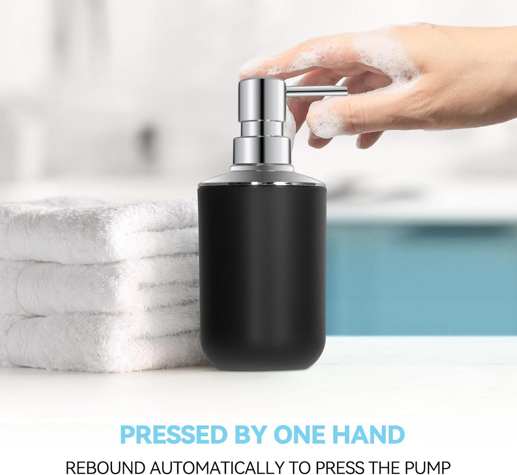 Black Bathroom Accessories Set 4 PCS, Black Bathroom Accessories