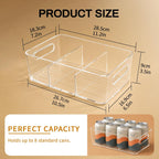 8-Pack Pantry Organizers and Storage, Clear Fridge Organizer Bins