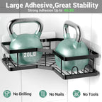 Corner Shower Caddy Bathroom Organizer: Stainless Steel Adhesive Shower Rack - 3Pack No Drilling Shower Shelf - Rustproof Bathtub Organizer
