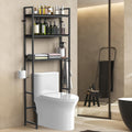 Stylish Over The Toilet Storage Organizer - Maximize Your Bathroom Space with 3 Tiers and Hooks