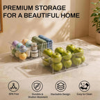 8-Pack Pantry Organizers and Storage, Clear Fridge Organizer Bins
