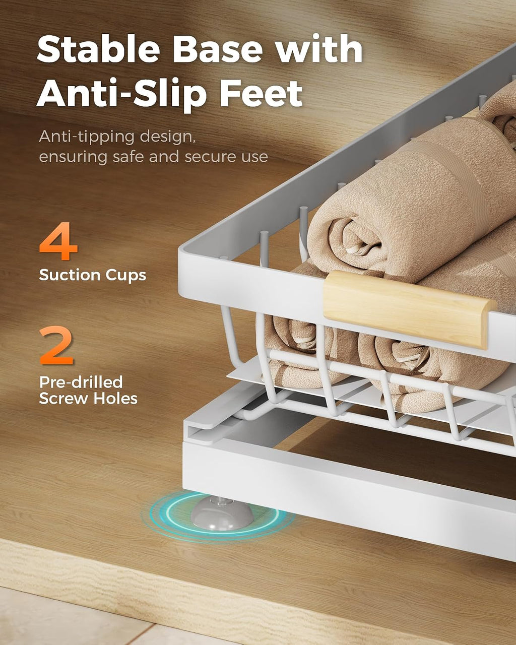 2-Pack Adjustable Height Two-Tier Under-Sink Organizer and Storage Solution