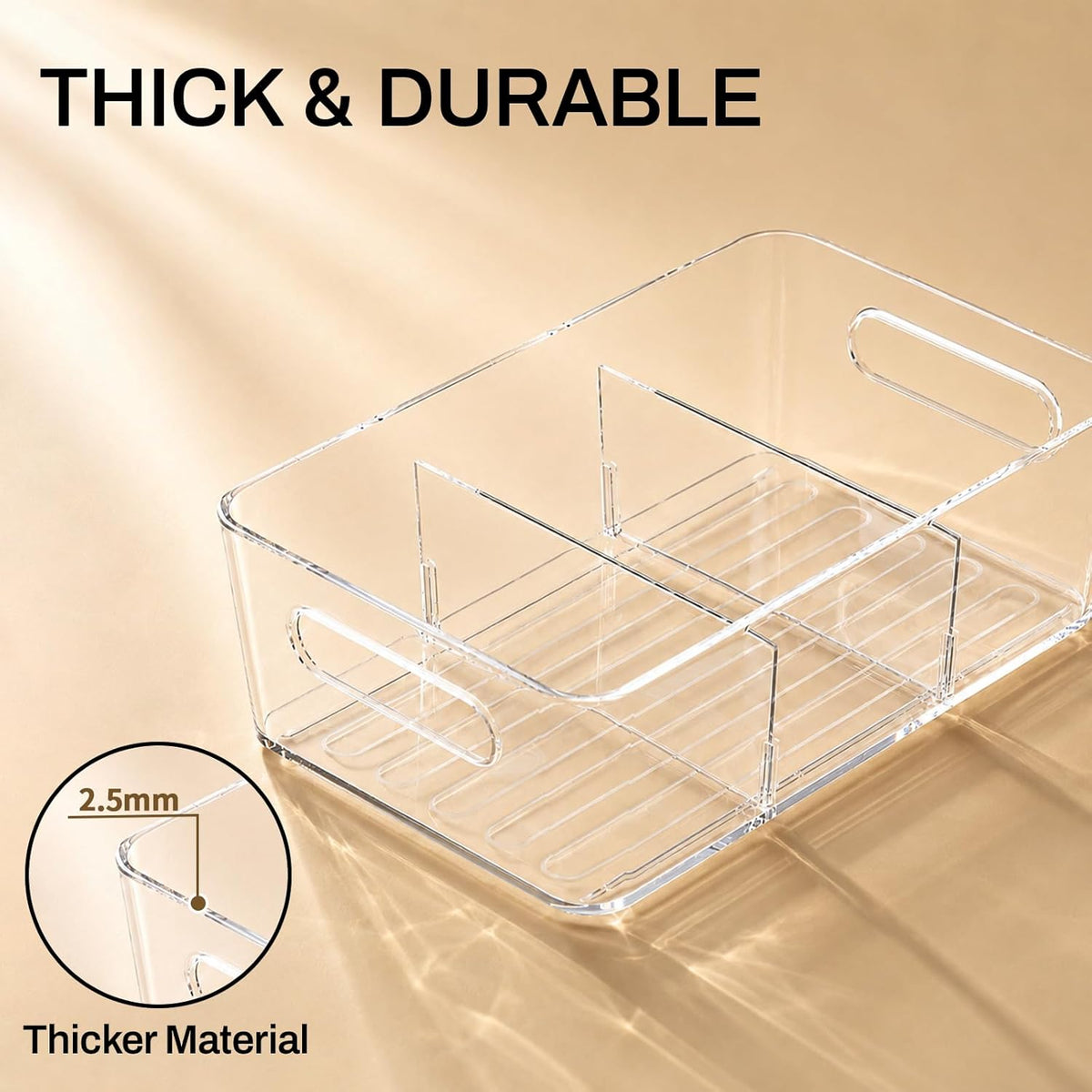8-Pack Pantry Organizers and Storage, Clear Fridge Organizer Bins