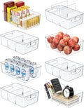 8-Pack Pantry Organizers and Storage, Clear Fridge Organizer Bins