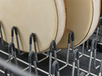  Extendable Stainless Steel Dish Drying Rack with Dual Components - Non-Scratch Movable Utensil Drainer and Drainage Spout, Gray
