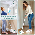 Baseboard Cleaner Tool with 60" Extendable Handle, 5 Reusable Pads