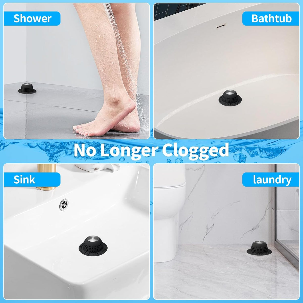 Shower Drain Hair Catcher Bathtub Drain Cover Sink Drain Protector