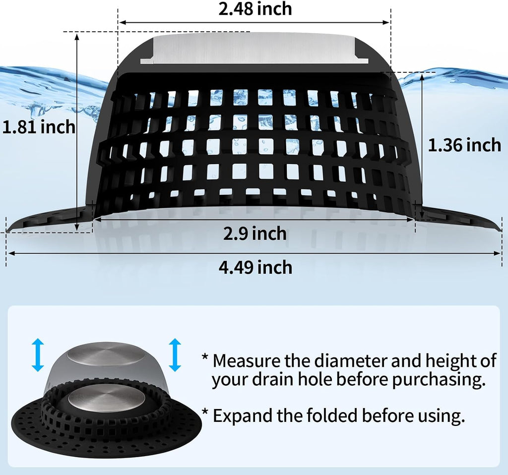 Shower Drain Hair Catcher Bathtub Drain Cover Sink Drain Protector