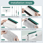 Baseboard Cleaner Tool with 60" Extendable Handle, 5 Reusable Pads