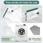 Baseboard Cleaner Tool with 60" Extendable Handle, 5 Reusable Pads