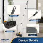 Floor Scrub Brush 3 in 1 Dual-Sided Stiff Bristle Scrubber Brush