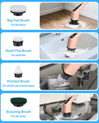ANS-8050 Electric Spin Scrubber + Extra 7PCS Replacement Brush Heads