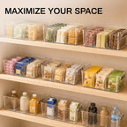 8-Pack Pantry Organizers and Storage, Clear Fridge Organizer Bins