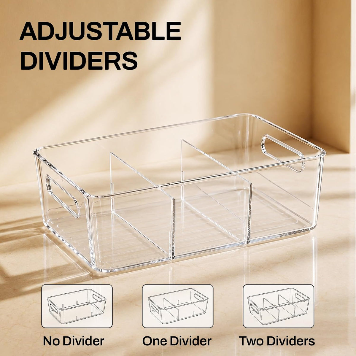 8-Pack Pantry Organizers and Storage, Clear Fridge Organizer Bins
