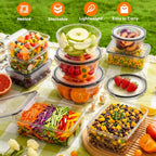 Ultimate 50 PCS BPA-Free Food Storage Containers Set – 25 Lids for Freshness and Convenience