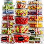 Ultimate 50 PCS BPA-Free Food Storage Containers Set – 25 Lids for Freshness and Convenience