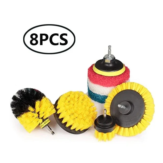 Electric Drill Brush Accessory Set for Automotive, Kitchen, and Bathroom Cleaning