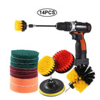 Electric Drill Brush Accessory Set for Automotive, Kitchen, and Bathroom Cleaning