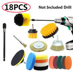 Electric Drill Brush Accessory Set for Automotive, Kitchen, and Bathroom Cleaning