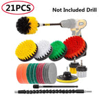 Electric Drill Brush Accessory Set for Automotive, Kitchen, and Bathroom Cleaning