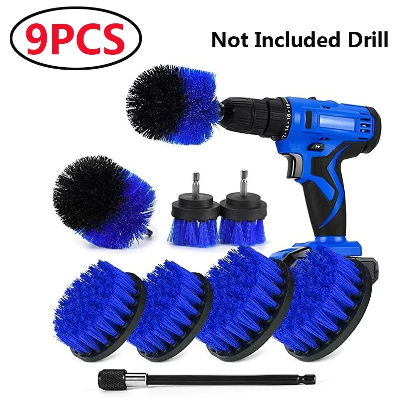 Electric Drill Brush Accessory Set for Automotive, Kitchen, and Bathroom Cleaning