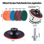 Electric Drill Brush Accessory Set for Automotive, Kitchen, and Bathroom Cleaning
