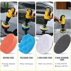 Electric Drill Brush Accessory Set for Automotive, Kitchen, and Bathroom Cleaning