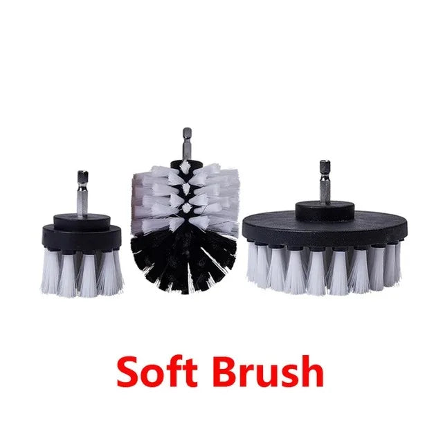 Electric Drill Brush Accessory Set for Automotive, Kitchen, and Bathroom Cleaning