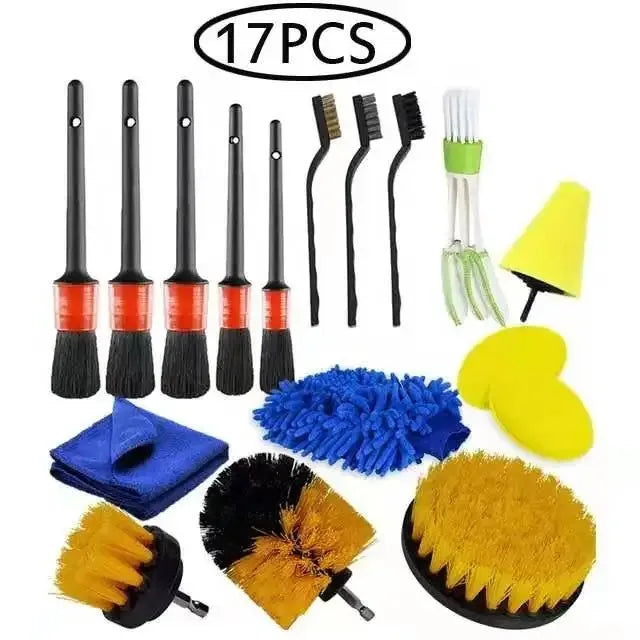 Electric Drill Brush Accessory Set for Automotive, Kitchen, and Bathroom Cleaning