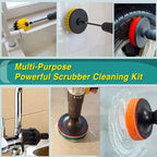 Electric Drill Brush Accessory Set for Automotive, Kitchen, and Bathroom Cleaning