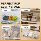 8-Pack Pantry Organizers and Storage, Clear Fridge Organizer Bins