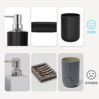 Black Bathroom Accessories Set 4 PCS, Black Bathroom Accessories