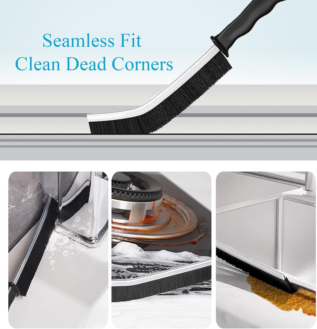 Crevice Cleaning Brush, 11PCS Multifunctional Cleaning Brush Practical Tools Gap Cleaning Hard Bristle Crevice Cleaning Brushes Cleaning Scrapers for Household Bathroom Tiles Bathroom Kitchen Cleaning