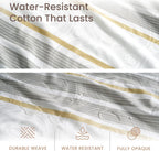 Cotton Shower Curtain, Jacquard, Beige, Water Resistant