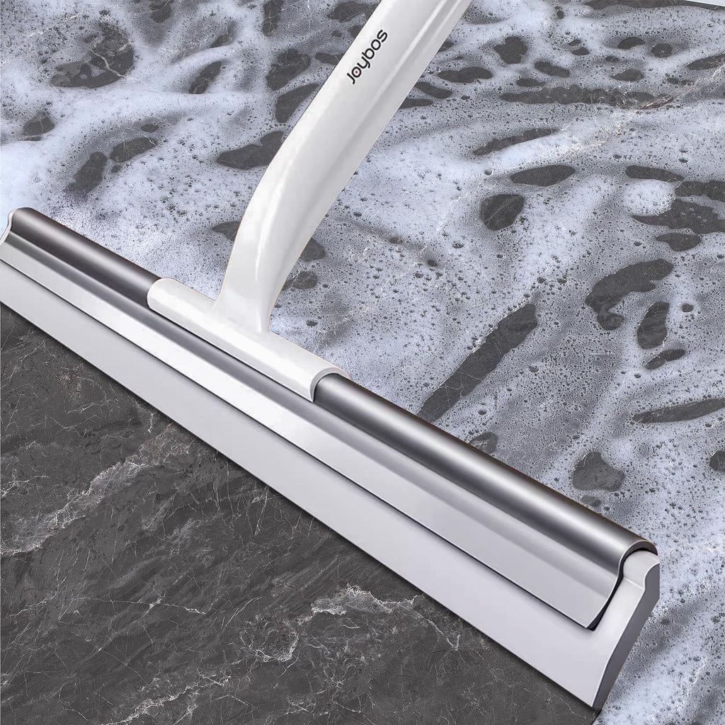 Rubber Floor Squeegee for Smooth Surface Concrete Floor, Tile Floor, Heavy Duty Garage Shower Floor Squeegee Broom for Removing Water, Commercial Scrubber Mop with Adjustable Long Handle (XL)