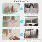 Bathroom Toothbrush Holders - Detachable Divided Design with Drawer Drainage System