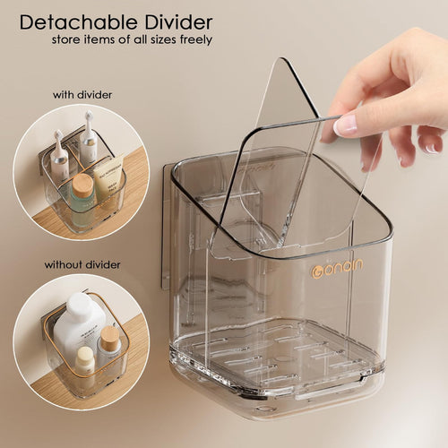 Bathroom Toothbrush Holders - Detachable Divided Design with Drawer Drainage System