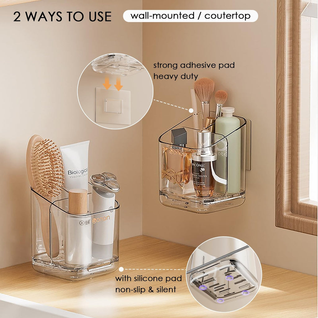 Bathroom Toothbrush Holders - Detachable Divided Design with Drawer Drainage System